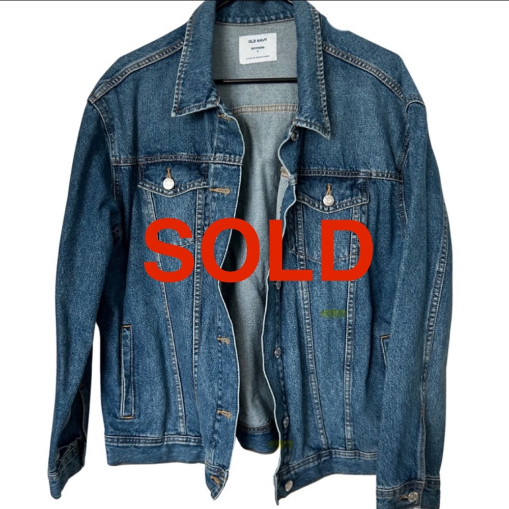 Old Navy Blue Jean Jacket, Boyfriend Fit